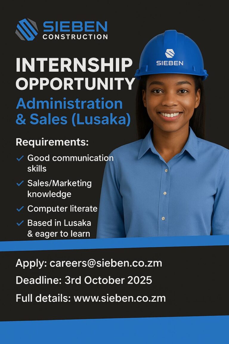 Sales Intern Social Media Job advert