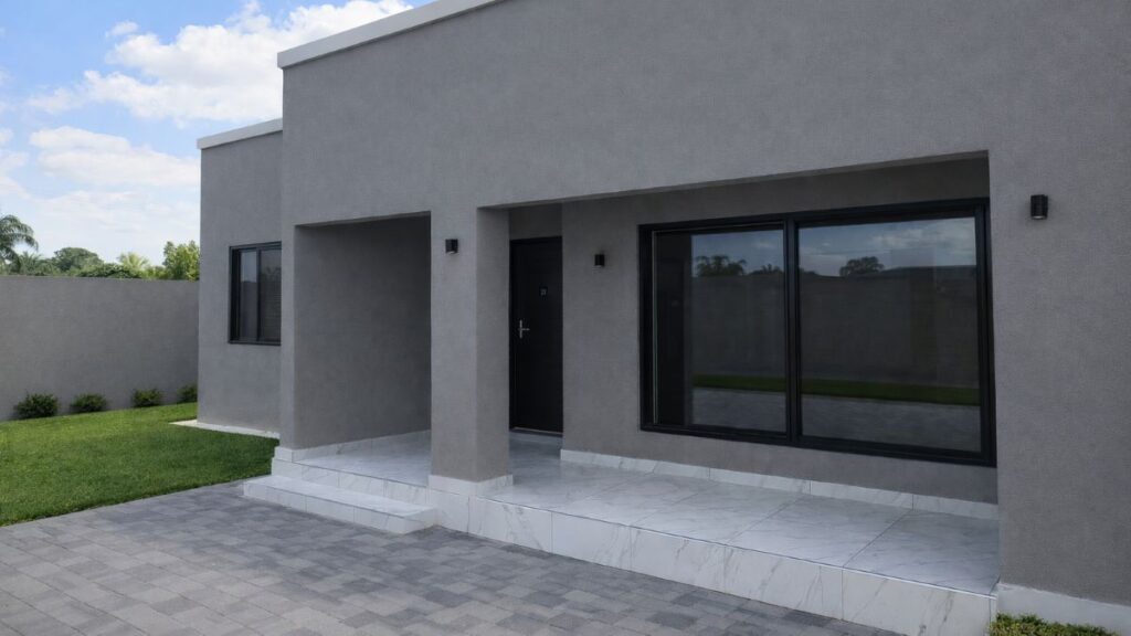 Completed semi-detached residence in Meanwood Kwamwena, Lusaka, built by Sieben Construction