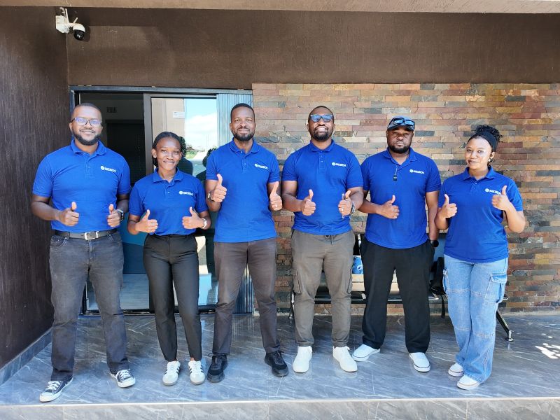 The Sieben Construction team in Lusaka, Zambia