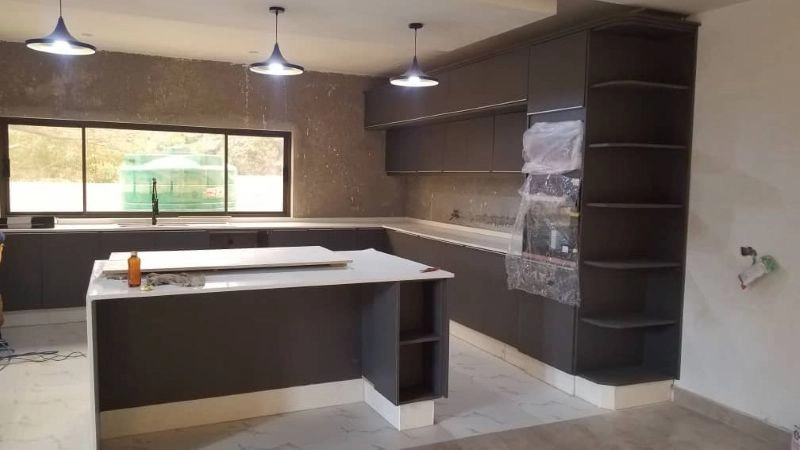 Renovated home interior completed by Sieben Construction in Lusaka, Zambia